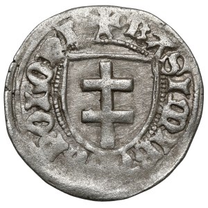Kazimierz IV Jagiellończyk, Szeląg Toruń - kółko nad tarczą