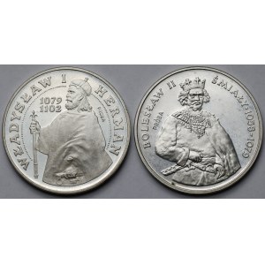 Próba SREBRO 200 złotych 1981 Bolesław II Śmiały i Władysław I Herman - zestaw (2szt)