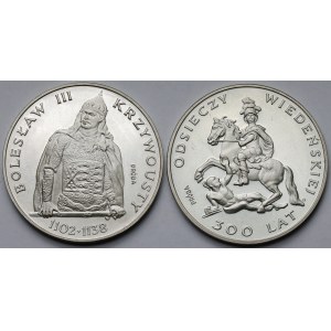 Próba SREBRO 200 złotych 1982-1983 Bolesław III Krzywousty i Odsiecz Wiedeńska - zestaw (2szt)