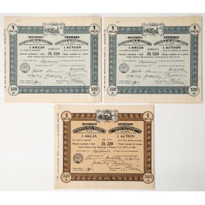 Aktiengesellschaft für die Warschauer Eisenbahnzufahrtsstraßen, Em.1-2, 320 Złoty 1929–1931 (3 Stück)