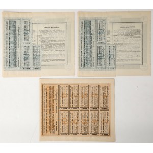 Aktiengesellschaft für die Warschauer Eisenbahnzufahrtsstraßen, Em.1-2, 320 Złoty 1929–1931 (3 Stück)