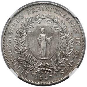 Schweiz, Glarus, 40 Batzen 1847 – Eidgenössische Schützenmeisterschaften