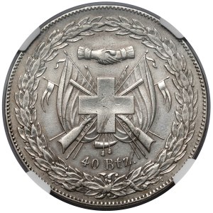Schweiz, Glarus, 40 Batzen 1847 – Eidgenössische Schützenmeisterschaften
