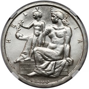 Switzerland, 5 francs 1948-B, Brno - Constitution