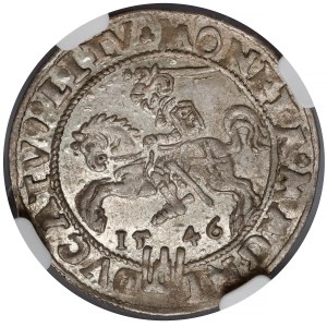 Zygmunt II August, Grosz na stopę litewską 1546, Wilno - DVCATV 9