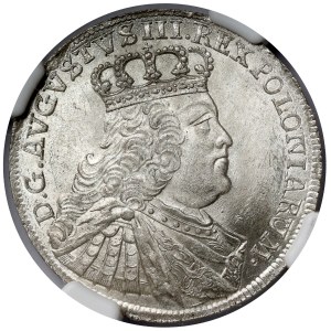 August III. Sas, Ort, Lipsko, 1753 n. l. – zdobený plášť