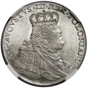 August III of Saxony, Leipzig 1754 CE - bulldog-like - with shading