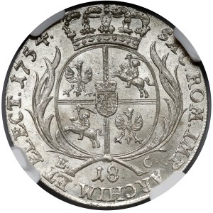 August III of Saxony, Leipzig 1754 CE - bulldog-like - with shading