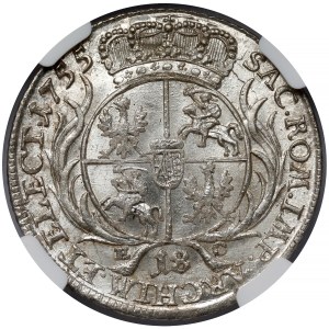 August III. von Sachsen, Leipzig 1755 n. Chr. – schmale Krone