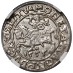Sigismund II Augustus, Vilnius Half-Grosz, 1555 - L / LITV - rare