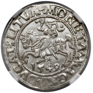 Sigismund II Augustus, Vilnius Half-Groschen, 1549 – plain – LI