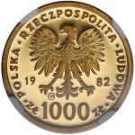 1.000 złotych 1982 Jan Paweł II - stempel lustrzany