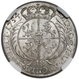 August III. Sas, Lipsko 1754 – úzka busta
