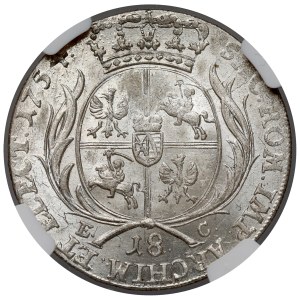 August III of Saxony, Leipzig 1754 CE - bulldog-like - with shading