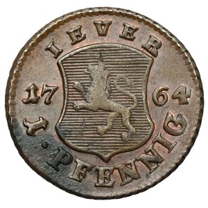 Jever, Friedrich August, Fenig 1764, Zerbst