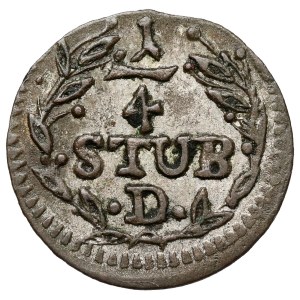 Prusko, Východná Frízia, Fridrich II., 1/4 stübera 1752 D, Aurich
