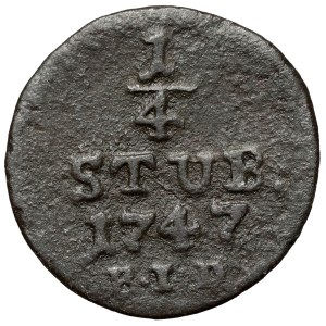 Prussia, East Frisia, Frederick II, 1/4 stüber 1747 BID, Aurich