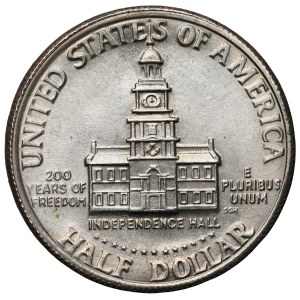 USA, 1/2 Dollar 1976, Philadelphia – Teilkragen