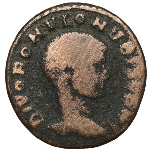 Divus Romulus, Follis, Roma – coniato durante il regno di Massenzio (306-312 d.C.) – raro