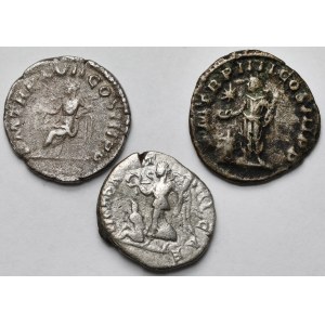 Roman Empire, Septimius Severus (193–211 CE) and Elagabalus (218–222 CE) Denarii – Set (3 pieces)