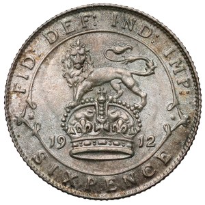 Großbritannien, Georg V., 6 Pence, 1912