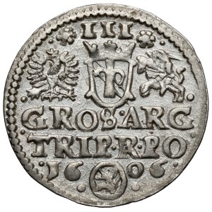 Zygmunt III Waza, Trojak Kraków 1606 - w KOLE