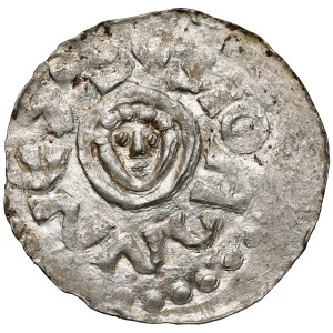 Bolesław III. Krzywousty, Denar aus Breslau (vor 1107) – Köpfe