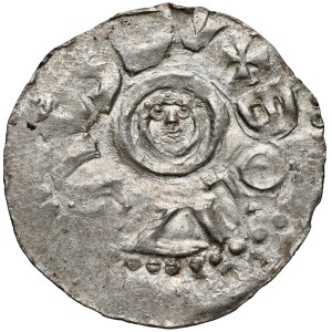 Bolesław III. Krzywousty, Denar aus Breslau (vor 1107) – Köpfe