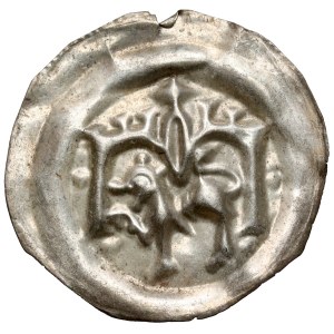 Leszek the White, Kraków bracteate—a lion beneath a tower on two arches