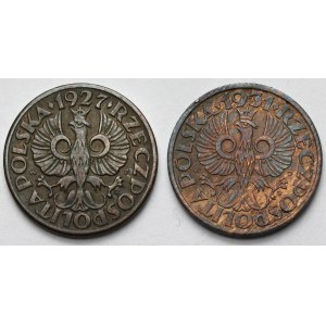 1 grosz, 1927 and 1931 - set (2 pieces)