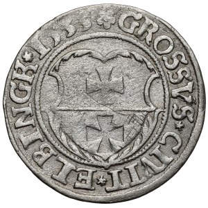 Sigismondo I il Vecchio, Grosz di Elbląg 1533 – primo – PRV