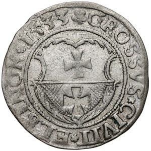 Sigismondo I il Vecchio, Grosz di Elbląg 1533 – il primo – PRVSSI