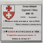 Zygmunt I. Starý, Elblátsky groš z roku 1534 – chyba GO/RSSVS