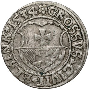 Sigismund I the Old, Elbląg grosz, 1534 - PRV