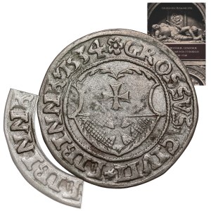Sigismund I. der Alte, Elbląg-Groschen 1534 – Fehler „ELBINNK“ – Rarität