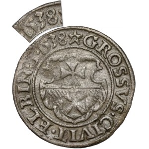 Sigismund I the Old, Elbląg grosz, 1538 — RARE date