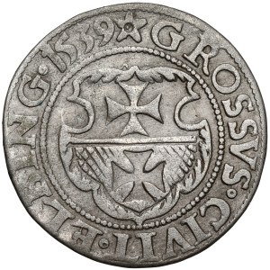 Zygmunt I Stary, Grosz Elbląg 1539 - w lewo - PRVSS