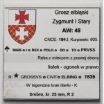 Zygmunt I Stary, Grosz Elbląg 1539 - w lewo - PRVSS