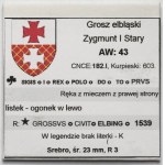 Sigismund I the Old, Elbląg grosz, 1539 — facing left — PRVS