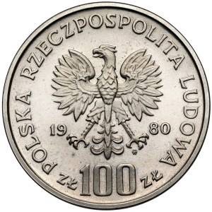 100 zlotych Nickel Proof Coin, 1980, Jan Kochanowski—Large Head
