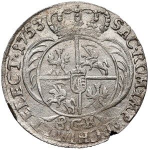 August III of Saxony, 2-złoty coin, Leipzig, 1753