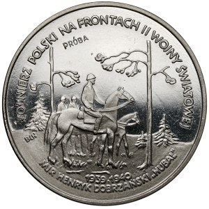 NICKEL Commemorative Coin, 100,000 zlotys, 1991, Dobrzański Hubal