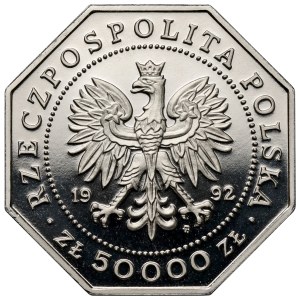 Prüfstück NICKEL 50.000 Złoty 1992 Orden „Virtuti Militari“