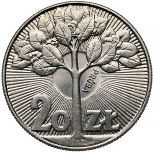 20 zlotych Nickel Trial Coin, 1973, Tree