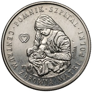 Próba NIKIEL 100 złotych 1985 Pomnik - Szpital Centrum Zdrowia Matki Polki
