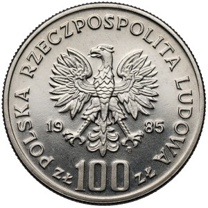 Próba NIKIEL 100 złotych 1985 Pomnik - Szpital Centrum Zdrowia Matki Polki