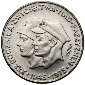 NICKEL Trial Coin, 200 zł, 1975, Victory over Fascism - Heads