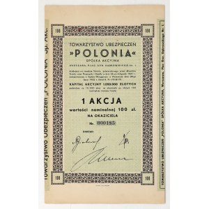POLONIA Insurance Company, 100 PLN - low number 000185