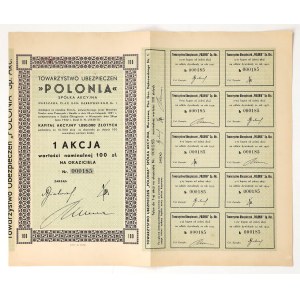 POLONIA Insurance Company, 100 PLN - low number 000185