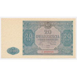 20 zlotych, 1946 - D - BLUE